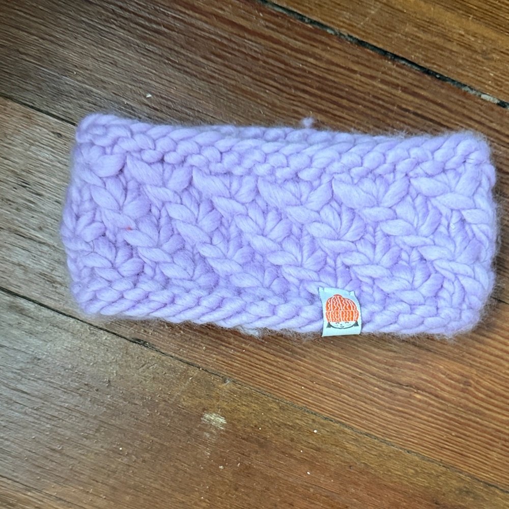 Chunky Knit Purple Headband